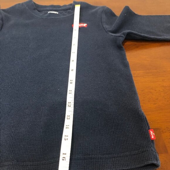 Levi's Unisex Kids Youth Waffle Knit Long Sleeve Shirt Size XS (5/6) Pre-Owned - Picture 8 of 10